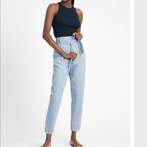 Tapered paper bag jeans 6